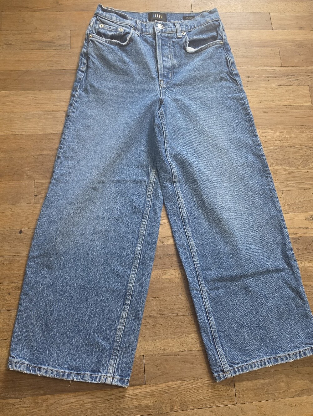 Rails Wide-Leg Jeans in Medium Blue Denim